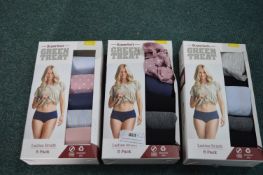 *Green Treat Lady's Briefs 3x 5pk Size: S
