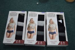 *Green Treat Lady's Briefs 3x 5pk Size: XS