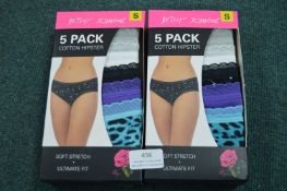 *Betsy Johnson Cotton Hipsters 2x 5pk Size: S