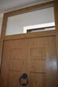 *Pine Effect Door in Frame 100cm wide x 261cm tall