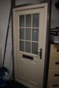 *Cream PVC Door 90cm wide x 206.5cm tall