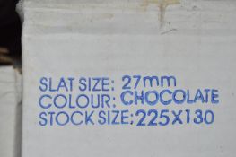 *Four 27mm Venetian Blinds in Chocolate 225x130cm