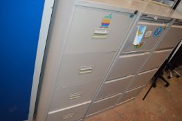 *Three Four Drawer Filing Cabinets