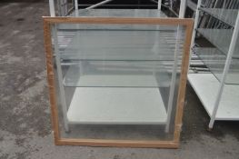*Five Natural Oak Style Surround Glass Window Panels 100x100cm