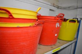 *Twelve Assorted Plastic Tubs