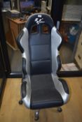 *Moto GP Swivel Chair in Silver & Black