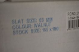 *Six 25mm Venetian Blinds in Walnut 225x180cm and