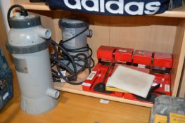 Filter Pump, Electric Pool Heater, and a Sizzix Die Cutter