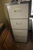 *Grey Four Drawer Filing Cabinet (contents not included)