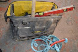 *Stanley Toolbox and a Quantity of Tools Including Spirit Levels, Hammers, Screwdrivers, etc.