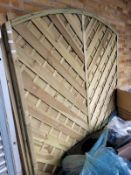 *2 Garden Fence Panels 180cm x 180cm & 1 Featherboard Panel 120cm x 180cm