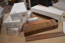 *Four Sets of 63mm Venetian Blinds (walnut) 45cm x