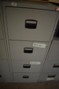 *Grey Four Drawer Filing Cabinet (contents not included)