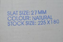 *Three 27mm Venetian Blinds in Natural 225x180cm