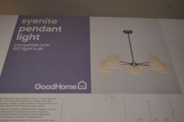 *Two Chrome Pendant Lights