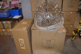 *iLite Sunburst Pendant Light 70cm with Glass Accessories