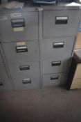 *Two Grey Four Drawer Filing Cabinets (contents not included)