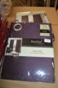 *Four Pairs of Faux Silk Eyelet Curtains 46