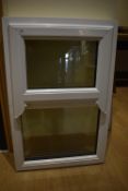*White PVC Sash Display Window 58cm wide x 89cm tall