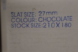 *Four 27mm Venetian Blinds in Chocolate 210x180cm