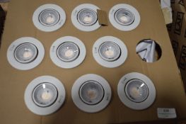 *Nine 6w LED Adjustable Fire Rated Downlights
