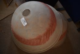 *Pair of Opaque Glass Lampshades 15” x 7”