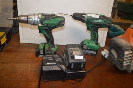 *Hikoiki Cordless Drill, and a Hitachi Impact Driv