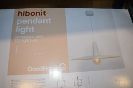 *Two White Pendant Lights 60-110cm and 80-130cm