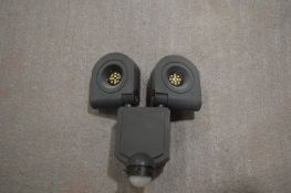 *Two Twin LED Floodlights with Sensors