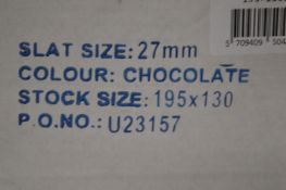 *Two 27mm Venetian Blinds in Chocolate 195x130cm