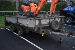 Ifor Williams Twin Axle Trailer with Drop Down Sides and Tailgate 3m bed + 1m Yoke x 2m Wide