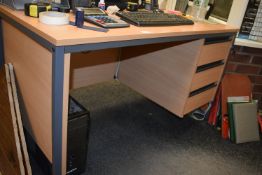 *Office Desk on Metal Legs with Three Drawers 173x75cm x 72cm high
