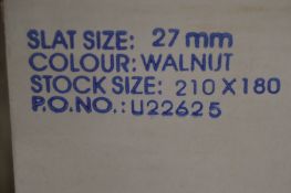 *Three 27mm Venetian Blinds in Walnut 210x180cm