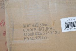 *Three 50mm Venetian Blinds in Natural 225x130cm