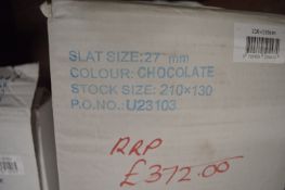 *Three 27mm Venetian Blinds in Chocolate 210x130cm