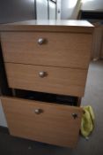 *Beech Effect Three Drawer Unit (contents not included)