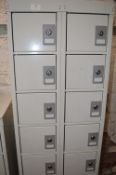 *Bank of Twenty Lockers 180x45x40cm (no keys, locked)