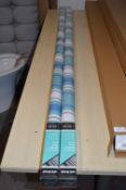 *Two Universal Pattern Blackout Blinds (stripe blue) 150cm x 170cm drop
