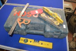 *Roughneck Spirit Levels, Burko Square, Bosch Box, etc.