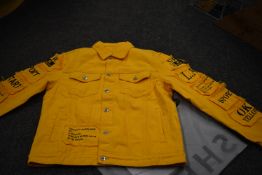 *Orange Denim Style Jacket Size: L