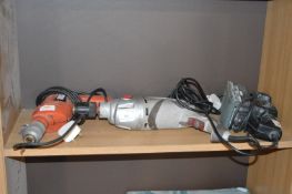 Black & Decker Drill, Performance Drill, and a Black & Decker Sander