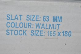 *Three 63mm Venetian Blinds in Walnut 165x180cm