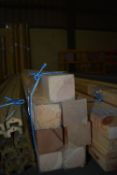 *Five 5.1m, One 3m, and One 2.7m Lengths of 70x70mm PSE Red Wood