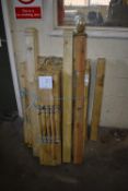 *~140 Green Treated Turned Spindles, and Three 1.2m Newal Posts