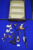 Collection of Meerschaum and Other Smoking Pipes