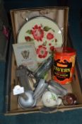 Vintage Kitchenalia Including Lazy Susan, Tins, et