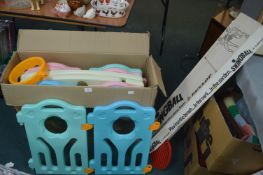 Slot Together Children's Playpen, and a Swing Ball