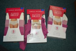 *3x 5pk of Carole Hochman Seamless Lady's Briefs S