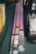 Eight Pink Roller Blinds