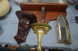 Three Wall Brackets and a Candle Sconce